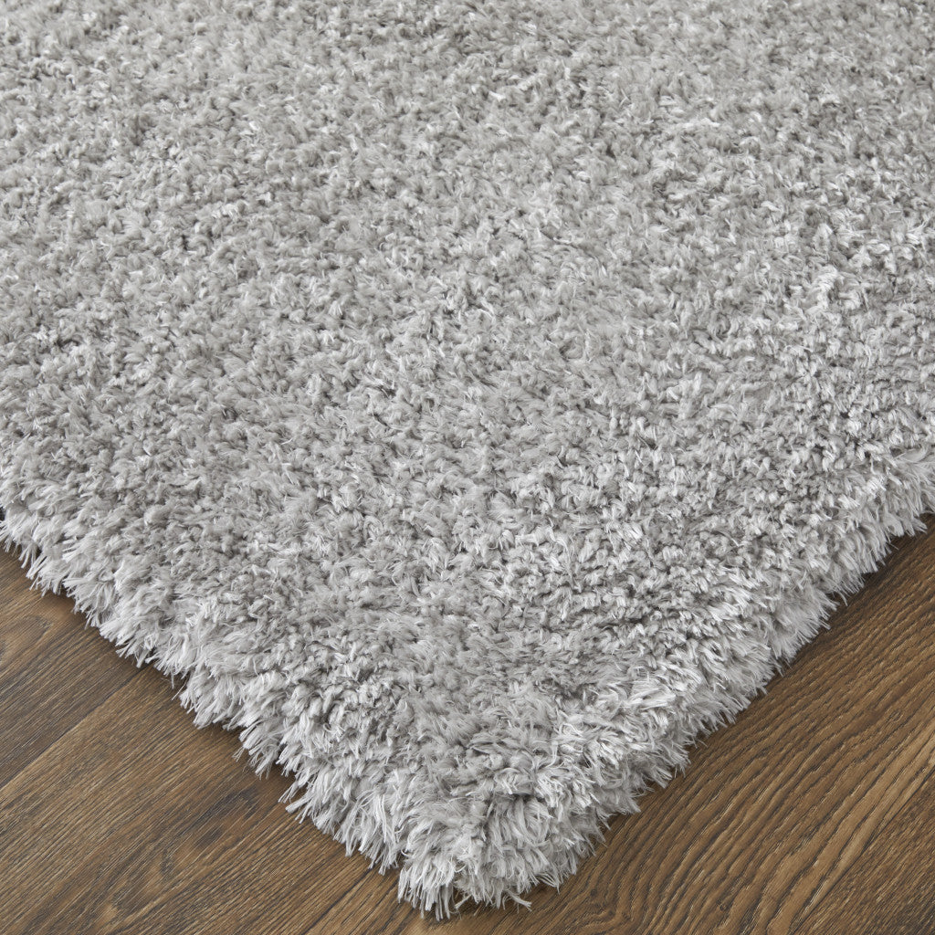 Ivory Shag Power Loom Stain Resistant Area Rug - 4' x 6'