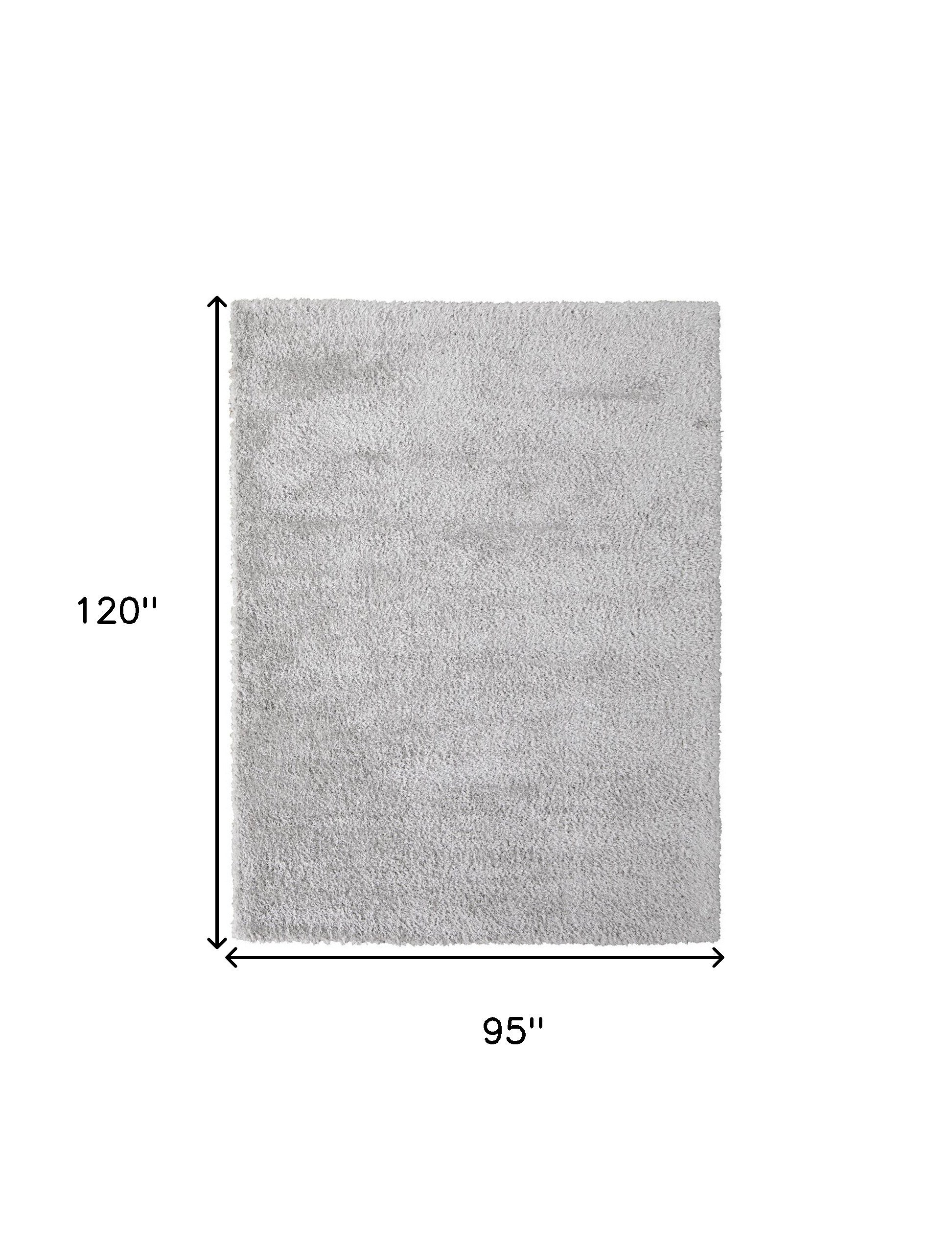 Ivory Shag Power Loom Stain Resistant Area Rug - 4' x 6'