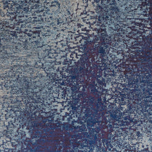 3' X 5' Blue Purple And Ivory Abstract Power Loom Stain Resistant Area Rug