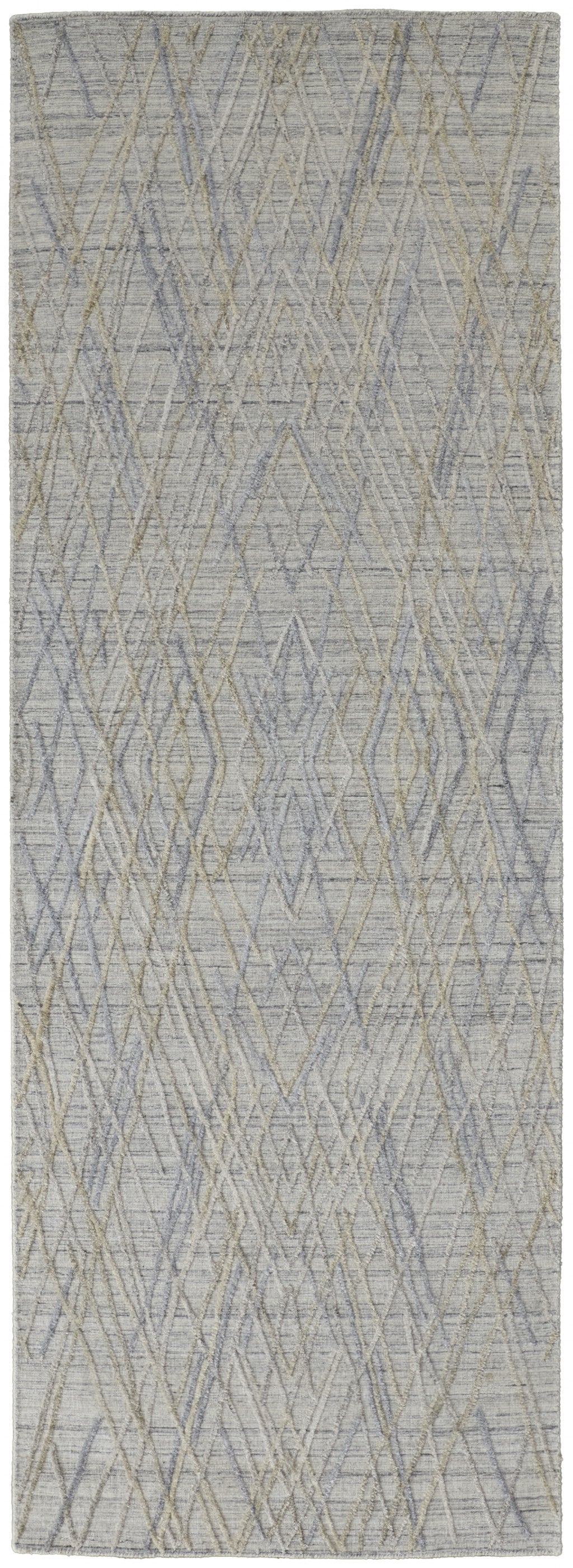 5' X 8' Gray And Ivory Abstract Hand Woven Area Rug