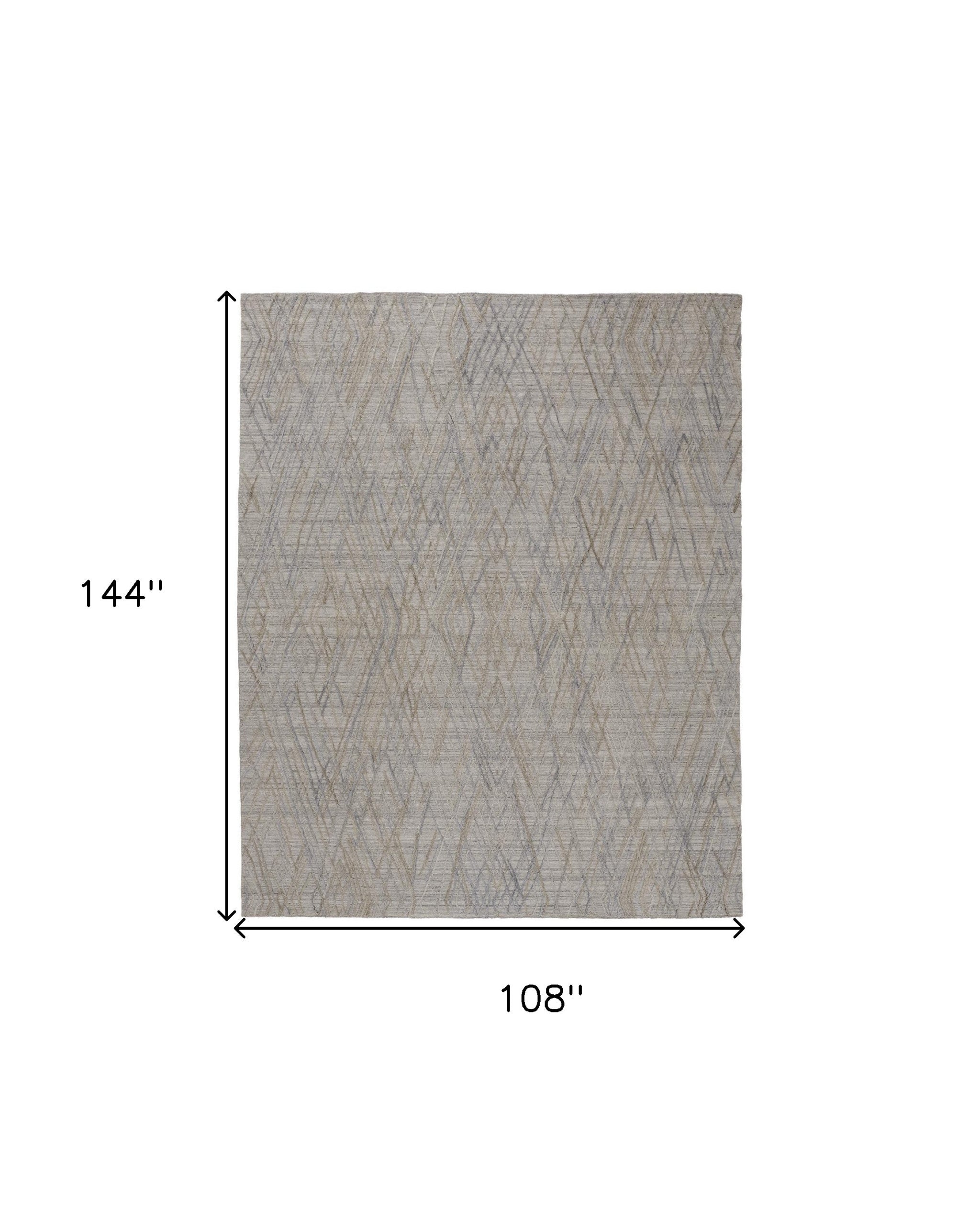 5' X 8' Gray And Ivory Abstract Hand Woven Area Rug