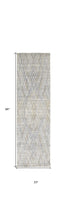 5' X 8' Gray And Ivory Abstract Hand Woven Area Rug