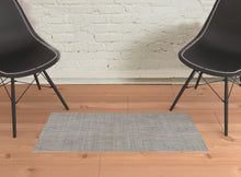 5' X 8' Gray And Ivory Abstract Hand Woven Area Rug