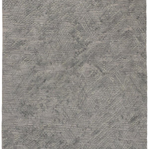 4' X 6' Gray Abstract Hand Woven Area Rug