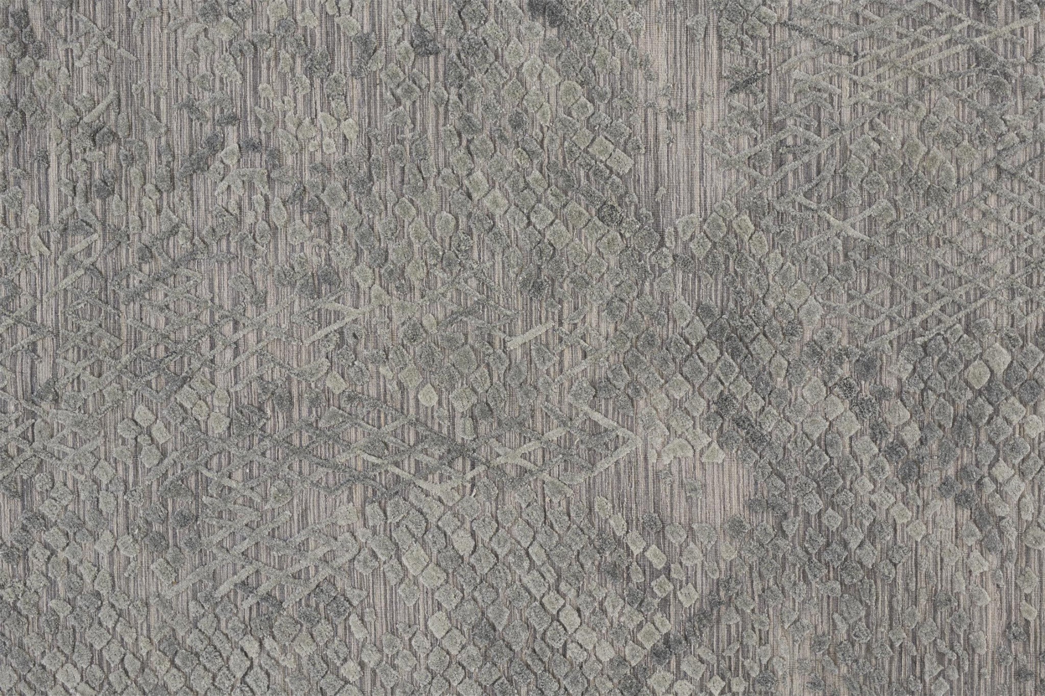 4' X 6' Gray Abstract Hand Woven Area Rug