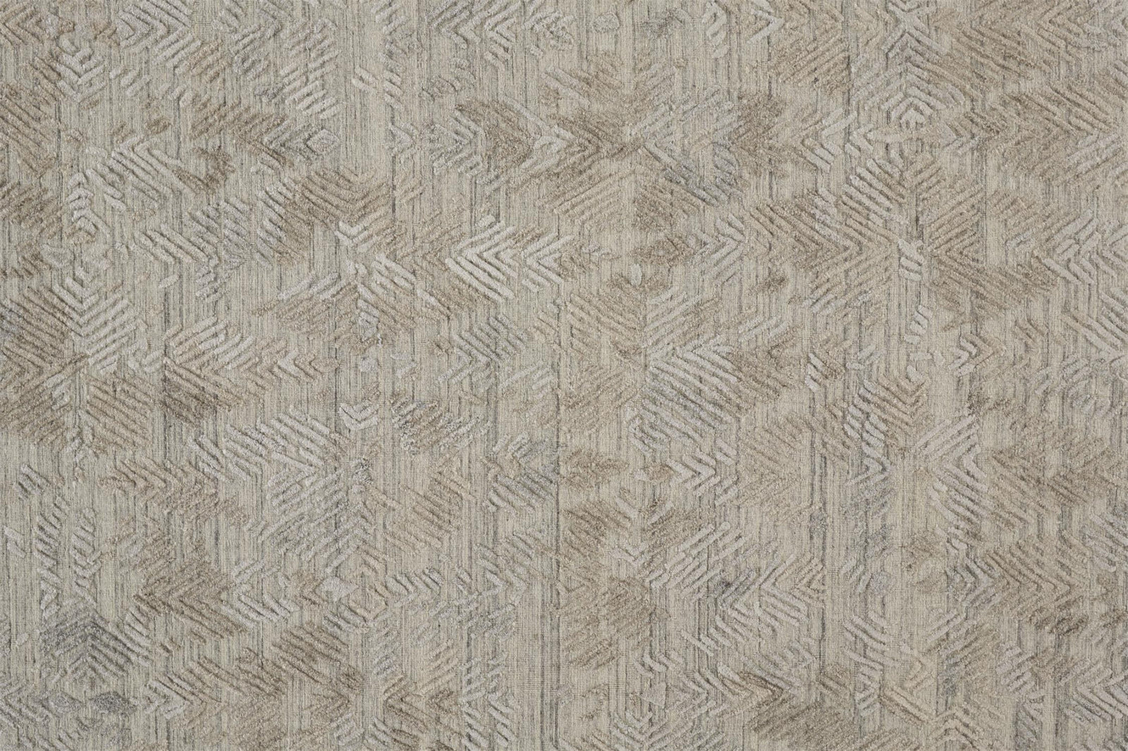 4' X 6' Gray And Taupe Abstract Hand Woven Area Rug