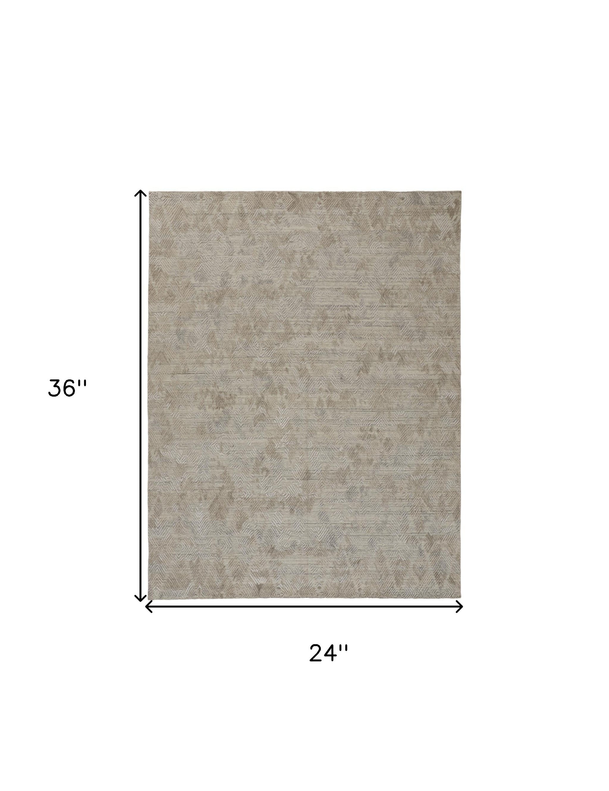 4' X 6' Gray And Taupe Abstract Hand Woven Area Rug