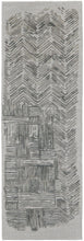 4' X 6' Green Blue And Ivory Abstract Hand Woven Distressed Area Rug