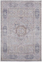 4' X 6' Gray And Ivory Floral Power Loom Distressed Stain Resistant Area Rug