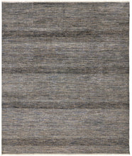 8' X 10' Gray Wool Striped Hand Knotted Area Rug