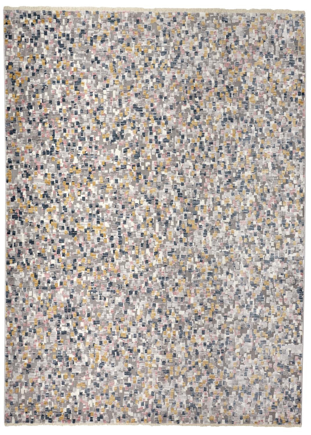 4' X 6' Taupe Tan And Orange Abstract Stain Resistant Area Rug