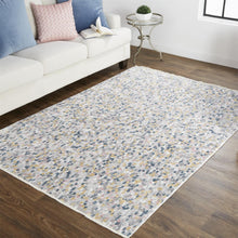 4' X 6' Taupe Tan And Orange Abstract Stain Resistant Area Rug