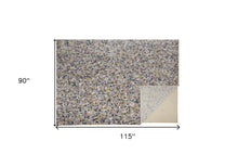 4' X 6' Taupe Tan And Orange Abstract Stain Resistant Area Rug