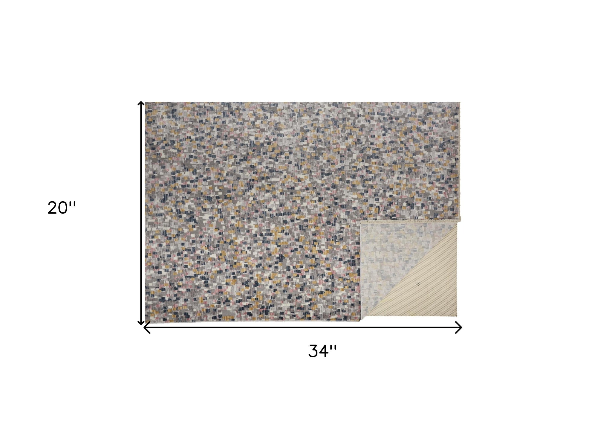 4' X 6' Taupe Tan And Orange Abstract Stain Resistant Area Rug