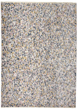 4' X 6' Taupe Tan And Orange Abstract Stain Resistant Area Rug