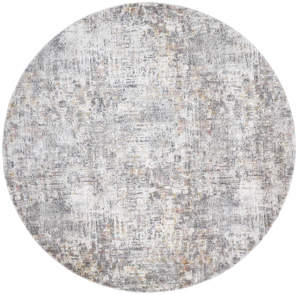 4' X 6' Ivory Tan And Taupe Abstract Stain Resistant Area Rug