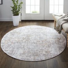 4' X 6' Ivory Tan And Taupe Abstract Stain Resistant Area Rug