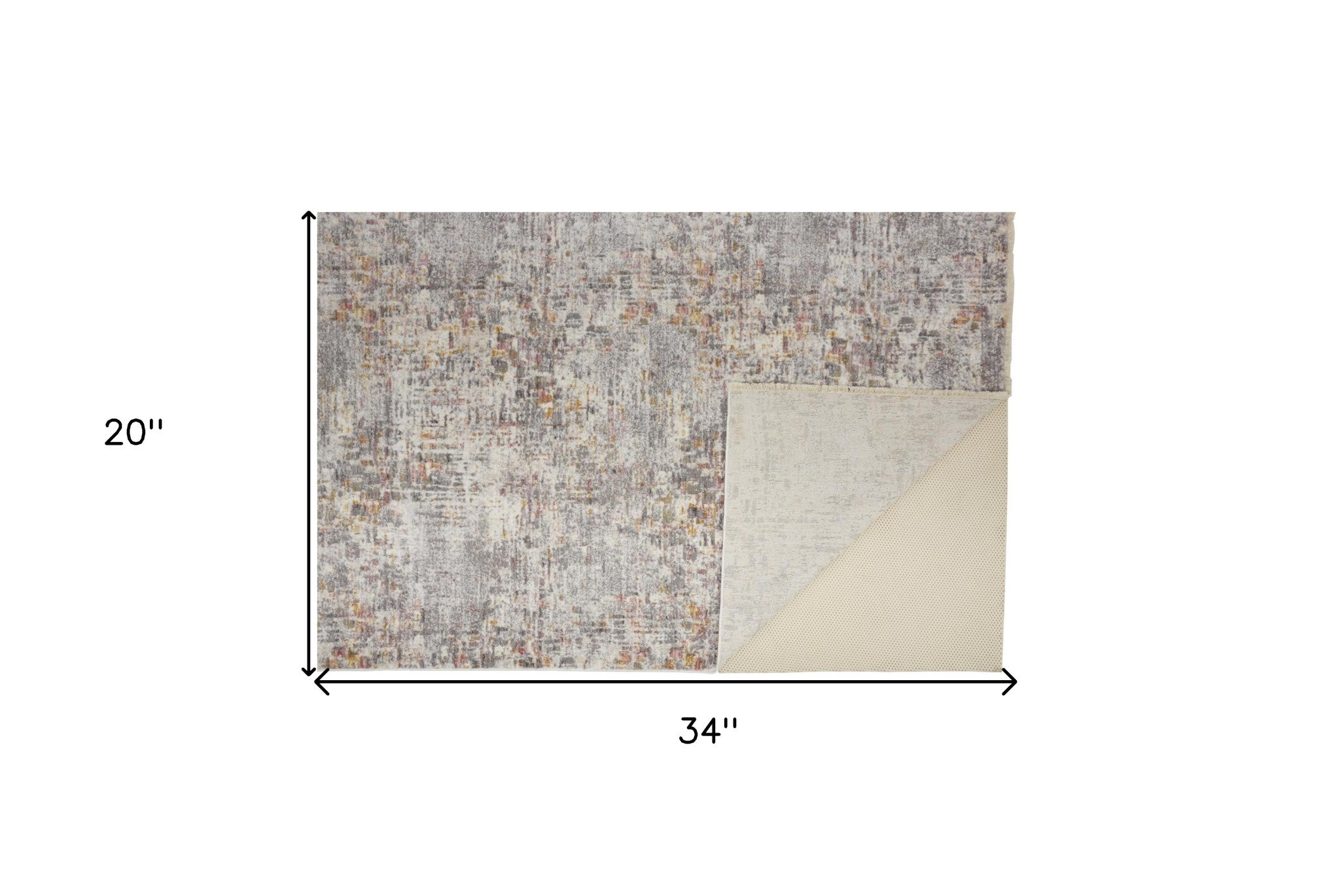 4' X 6' Ivory Tan And Taupe Abstract Stain Resistant Area Rug