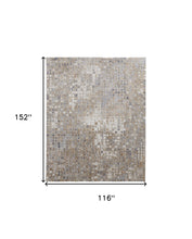 4' X 6' Tan Ivory And Blue Geometric Power Loom Distressed Area Rug