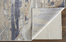 Tan Orange And Ivory Abstract Power Loom Distressed Area Rug - 4' x 6'