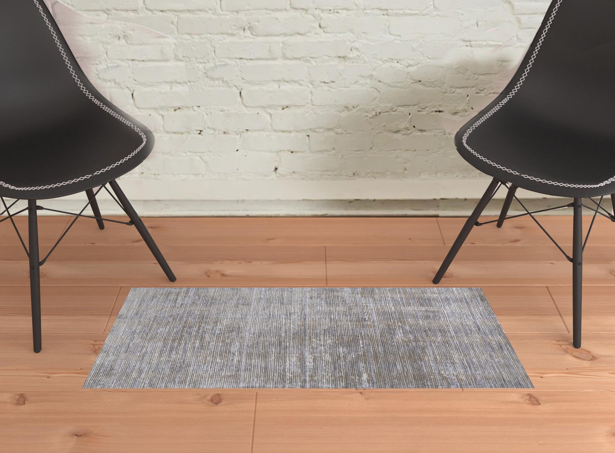 4' X 6' Taupe Silver And Tan Abstract Power Loom Area Rug