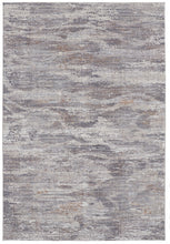 4' X 6' Tan Taupe And Gray Abstract Power Loom Distressed Stain Resistant Area Rug