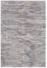 4' X 6' Tan Taupe And Gray Abstract Power Loom Distressed Stain Resistant Area Rug