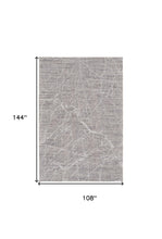 4' X 6' Taupe And Gray Abstract Power Loom Distressed Stain Resistant Area Rug