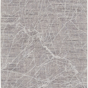4' X 6' Taupe And Gray Abstract Power Loom Distressed Stain Resistant Area Rug