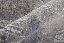 4' X 6' Taupe Tan And Blue Abstract Power Loom Distressed Stain Resistant Area Rug