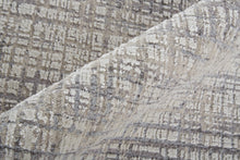 4' X 6' Taupe And Ivory Plaid Power Loom Distressed Stain Resistant Area Rug