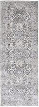 4' X 6' Gray And Silver Abstract Power Loom Distressed Area Rug