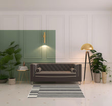 4' X 6' Ivory And Black Wool Abstract Tufted Handmade Area Rug