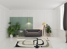 4' X 6' Ivory Gray And Black Wool Abstract Tufted Handmade Area Rug