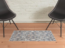 4' X 6' Ivory Gray And Taupe Geometric Power Loom Stain Resistant Area Rug