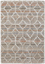 4' X 6' Tan Taupe And Ivory Geometric Power Loom Stain Resistant Area Rug