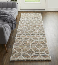 4' X 6' Tan Taupe And Ivory Geometric Power Loom Stain Resistant Area Rug