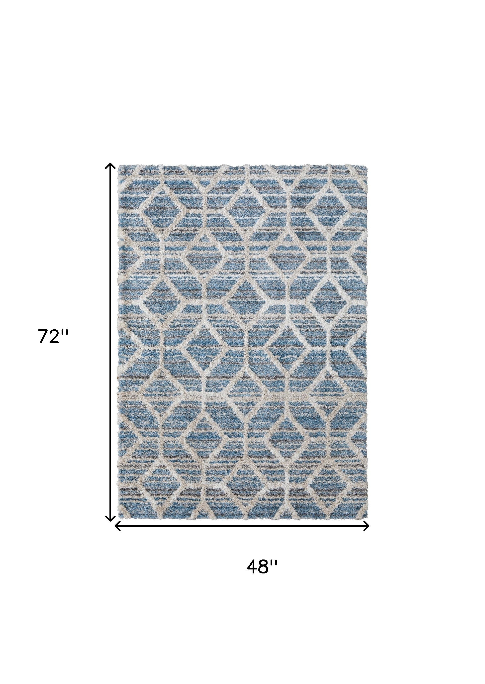 4' X 6' Tan Taupe And Ivory Geometric Power Loom Stain Resistant Area Rug