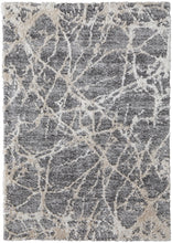 4' X 6' Gray And Ivory Abstract Power Loom Stain Resistant Area Rug