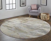 4' X 6' Ivory Tan And Brown Abstract Area Rug
