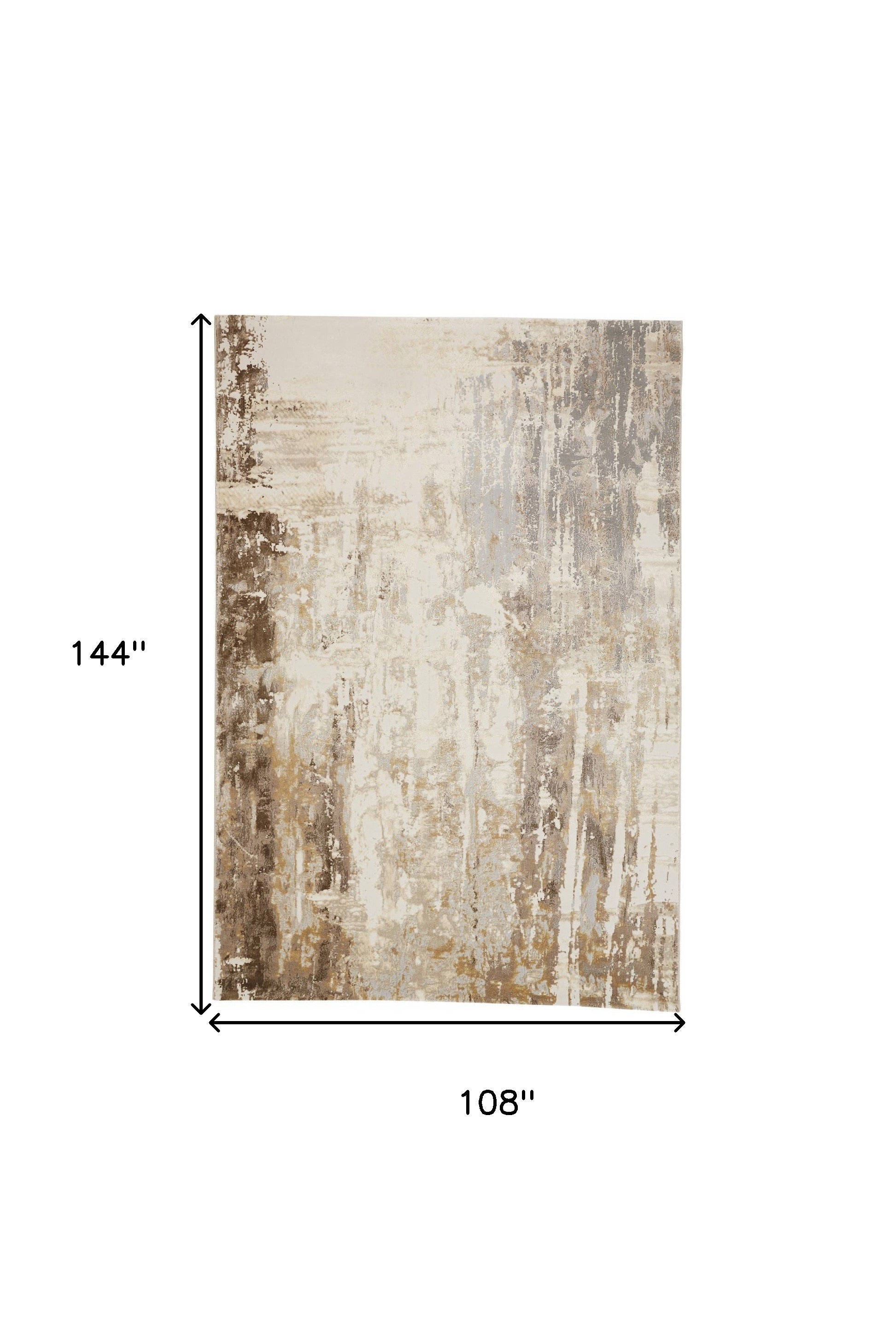 4' X 6' Tan Ivory And Gray Abstract Area Rug