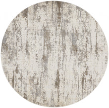 4' X 6' Ivory And Brown Abstract Area Rug