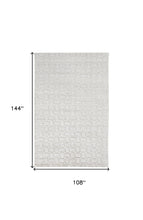 4' X 6' Ivory Striped Hand Woven Area Rug