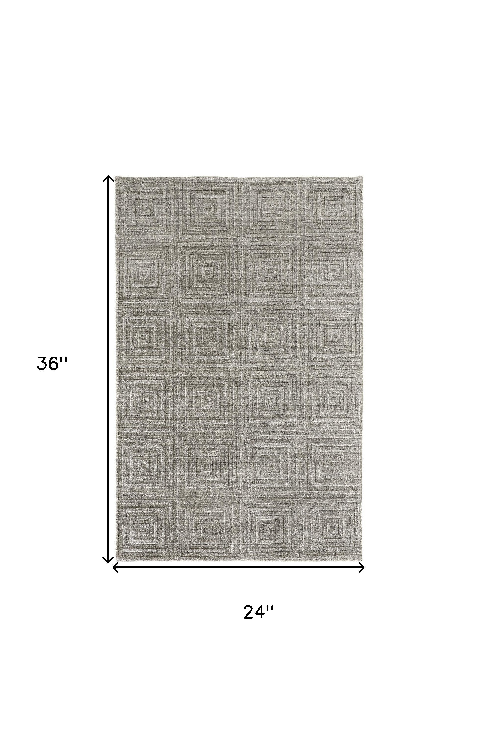 4' X 6' Gray And Silver Striped Hand Woven Area Rug