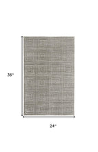 4' X 6' Gray And Silver Striped Hand Woven Area Rug