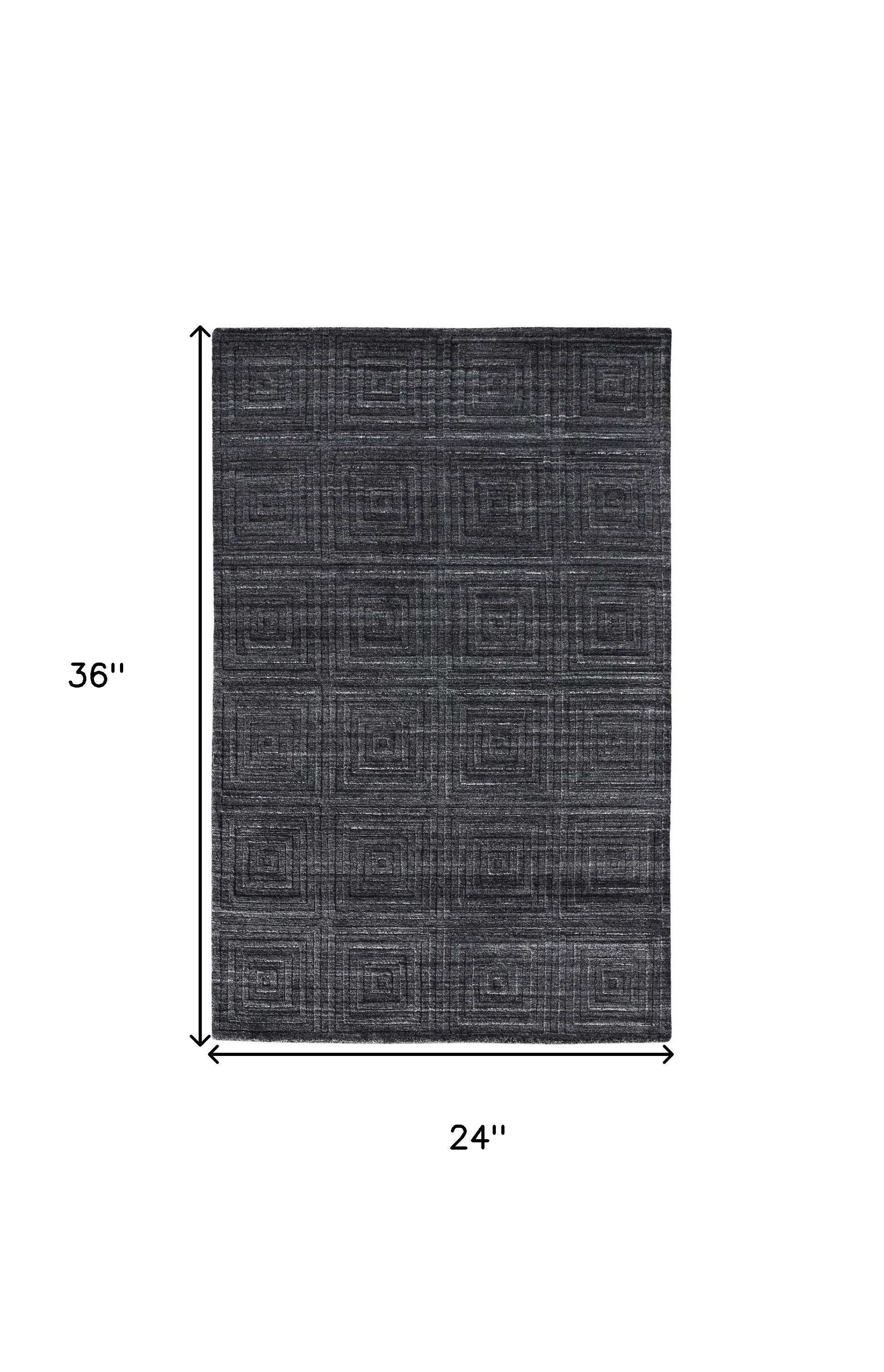 4' X 6' Gray And Silver Striped Hand Woven Area Rug