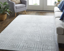 4' X 6' Gray And Silver Striped Hand Woven Area Rug
