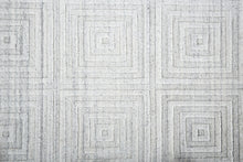 4' X 6' Gray And Silver Striped Hand Woven Area Rug
