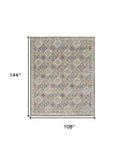 4' X 6' Taupe Ivory And Red Wool Patchwork Tufted Handmade Stain Resistant Area Rug