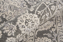 8' X 10' Taupe And Ivory Floral Power Loom Area Rug